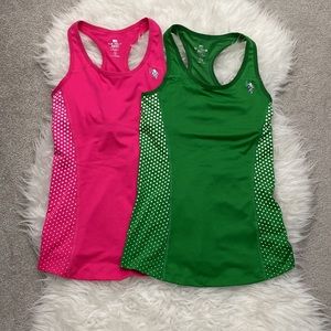 Lot of 2 U.S. Polo Assn Racerback Workout Tank Tops - Small